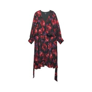 J Jason wu Surplice Chiffon Floral Dress Size 2X